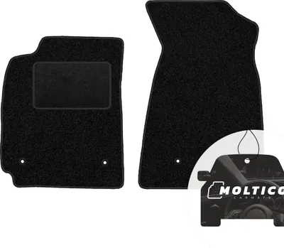 Produktbild von moto-MOLTICO Vorne Fußmatten Auto Velours Autoteppiche Schwarz Automatten Set 2-teilig passend für Audi A4 B5 1995-2001