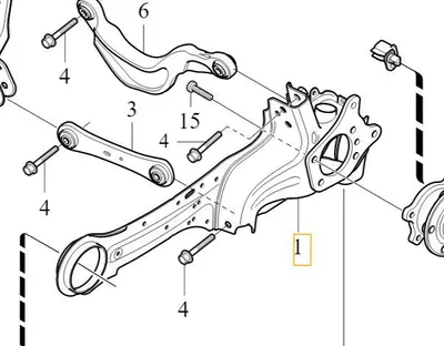Image de VOLVO XC60 XC70 Bras de suspension arrière gauche 31476210 OE