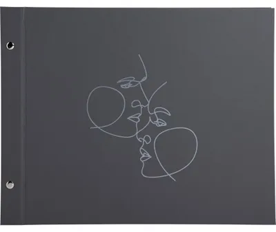 Produktbild von Exacompta 60248E Exacompta, Schraubenalbum 40 Seiten schwarz, 37x29cm, Art schwarz - Schwarz