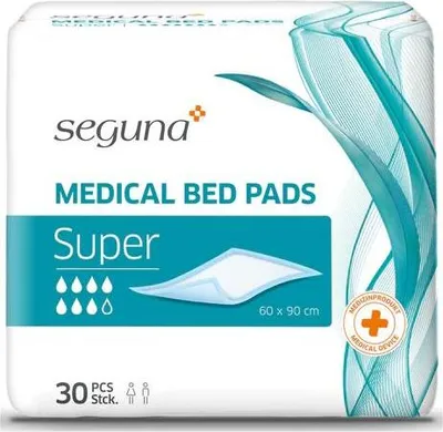 Image de Seguna Medical Bed Pads Super 60 x 90 cm - 1 paquet de 30 protections