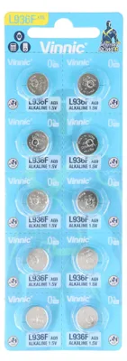 Produktbild von Vinnic L936F, Einwegbatterie, Alkali, 1,5 V, 10 Stück(e), Hg (Quecksilber), Silber
