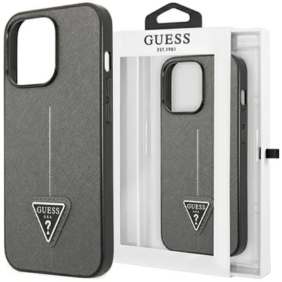 Produktbild von Guess Guhcp13Spsatlg Iphone 13 Mini 5,4"" Srebrny/Silver Hardcase Saffianotriangle Logo