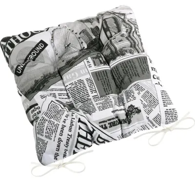 Zdjęcie produktu dla Poduszka EMA pikowana - 40x40 cm - czarna, biała