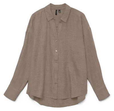 Productafbeelding van Vero Moda VMMELANEY shirt, overhemd, voor volwassenen, dames, grijs, effen