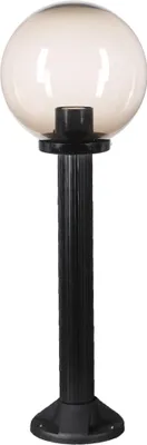 Produktbild von Wegeleuchte Wegelampe Außenleuchte Gartenlampe Kugel Rauchglas 25cm Ø, Höhe 75cm