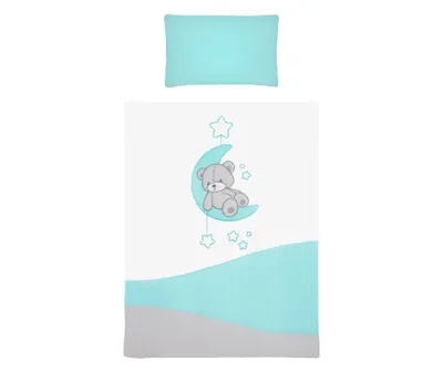 Image de literie 2 pièces Belisima Teddy Bear 100/135 turquoise