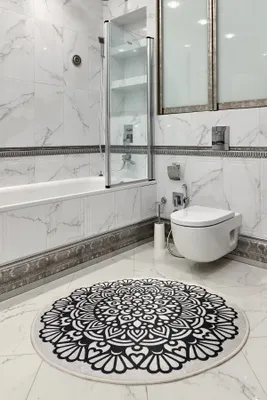 Image de apis de bain rond - 100 cm de diamètre, antidérapant