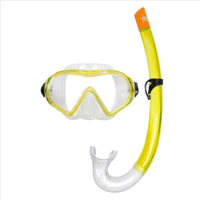 Image de Abysstar, ensemble de snorkeling Poseidon, couleur jaune, taille unique