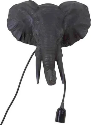 Produktbild von Wandlampe Elefant Orwell Black - 33 cm