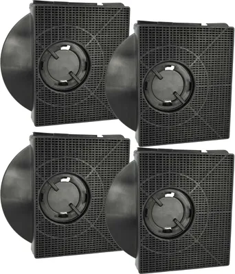 Produktbild von vhbw 4x Aktivkohlefilter kompatibel mit Elica 208355404747, 208355404835, 208355404611, 208355404617 Dunstabzugshaube - 21,3 x 20,7 x 4,1 cm