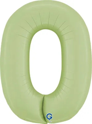 Obrázek produktu pro Fóliový balónek číslo 0, olivový satén, 66 cm Grabo