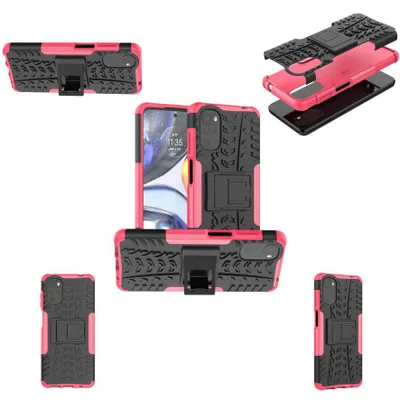 Produktbild von Für Motorola Moto G22 Hybrid Outdoor Pink Handy Tasche Etui Hülle Schutz Case