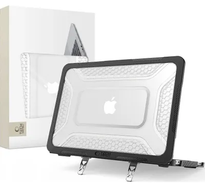 Produktbild von Schutzhülle für MacBook Neo 13 2026, Tech-Protect Polyamid Pro, Schwarz-Transparent