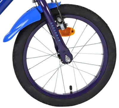 Image de Vélo enfant Superman - Garçons - 16 pouces - Bleu - Deux freins à main