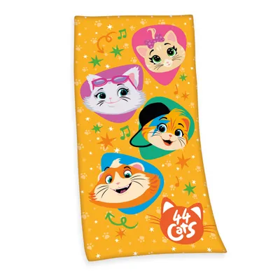 Produktbild von 44 Cats Badetuch / Strandtuch / Handtuch, 100% Baumwolle ( Velours ), 75x150 cm