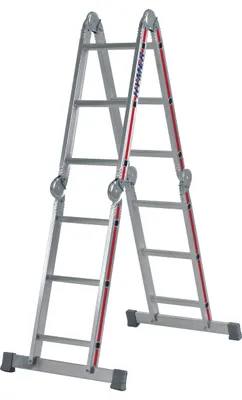Produktbild von Hymer Vielzweckleiter, 4x4 Sprossen, senkr. Höhe 2,25 m, Reichhöhe 3,55 / 5,60 m, Gewicht 14,6 kg