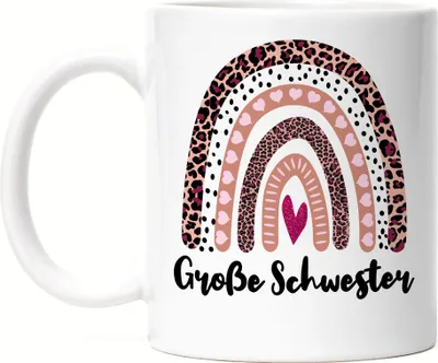 Produktbild von Große Schwester Tasse Weiß Sisters Beschützerin Geborgenheit Liebe Familie Zusammenhalt Freude Spaß Sisterlove Fun