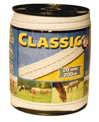 Produktbild von Kerbl Classic Weidezaunband , 20mm weiß,4x0,2Niro+2x0,3Niro, 200m