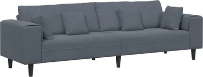 Produktbild von vidaXL Sofa Dunkelgrau 250 x 77 x 76 cm Samt