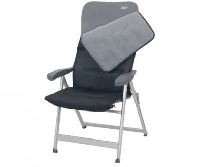 Produktbild von Crespo Air-Deluxe, Campingstuhl, 4 Bein(e), Faltbar, 750 g, Textil, Schwarz, Grau