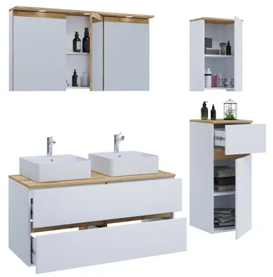 Produktbild von 6 tlg. Badmöbel-Set mit Waschbecken Cosila-A 111cm