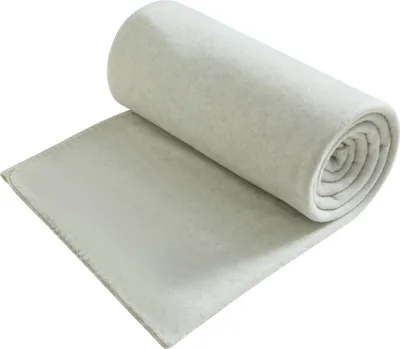 Produktbild von PREMIUM Fleecedecke melange 130x160 ca. 550g extra dick - weiß meliert (Bi-Color) mit Anti-Pilling und Qualitäts-Kettelrand weiß