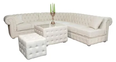 Produktbild von Ecksofa Chesterfield Sofa Ledersofa Polster Sitz Eck Couch Garnitur Neu aleeze