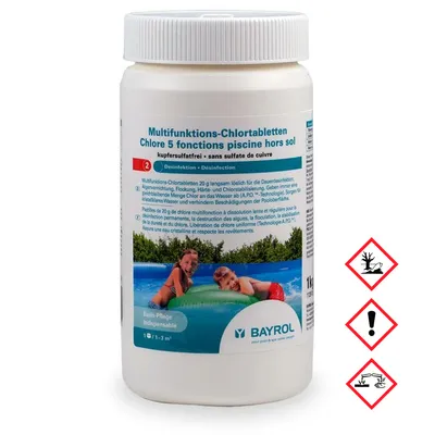 Zdjęcie produktu dla BAYROL wielofunkcyjna tabletka chlorowa 20 g, puszka 1 kg