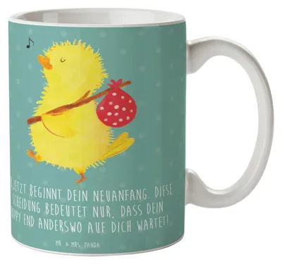 Produktbild von Mr. & Mrs. Panda Tasse Neuanfang Scheidung - Meeresbrise - Geschenk, Becher, schöne, Kaffeetasse, neues Leben, Keramikbecher, handgefertigte Produkte, Mut machen, Heirat