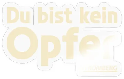Produktbild von Spreadshirt Stromberg Mit Spruch Du Bist Kein Opfer Sticker Aufkleber, 10 x 10 cm, Transparent glänzend