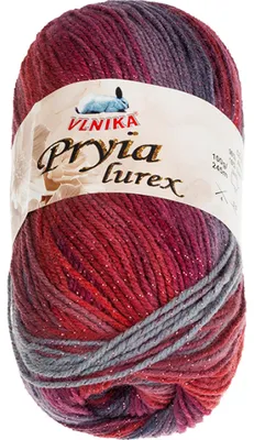 Immagine prodotto di Filato PRYIA Polyester - 100g / 245 m - Borgogna,Grigio