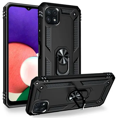 Produktbild von NALIA Military-Style Ringhülle für Samsung Galaxy A22 5G, Extrem Schützend Robust Schwarz