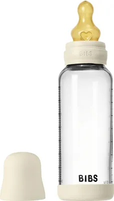 Image de Bibs biberon en verre Baby Bottle Round 240 ml + tétine en latex