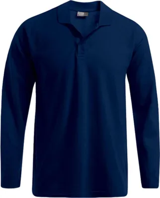 Produktbild von Heavy Langarm-Poloshirt Herren, Marineblau, M
