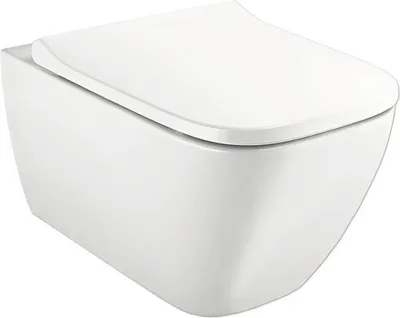 Produktbild von GEBERIT Wand-WC Set Smyle Square Tiefspüler ohne Spülrand weiß glänzend mit Schallschutzset und WC-Sitz mit Absenkautoma