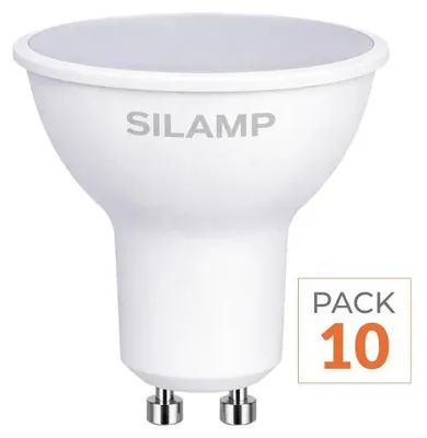 Produktbild von 10er-Pack – LED-Glühbirne GU10 6 W 220 V SMD2835 PAR16 10 LED 100° – Neutralweiß 4000 K – 5500 K