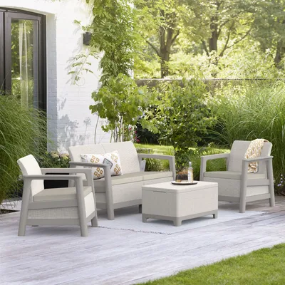 Immagine prodotto di Grafton - set Salotto da Esterno, Beige, 4 Posti