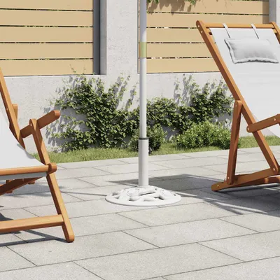 Produktbild von Möbel Sonnenschirmständer Weiß 9 kg 40 cm Gusseisen - Sonnenschirmständer 47864