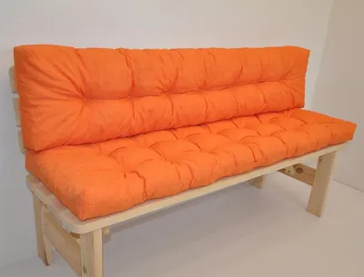 Produktbild von Premium Kissen / Polster für Gartenbank / Bankkissen 150 cm Colore arancione (orange)