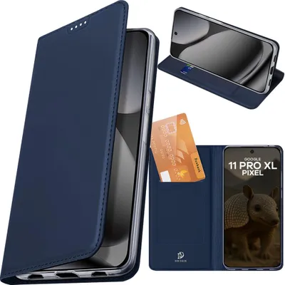 Produktbild von Handyhülle mit Klappe für Google Pixel 11 Pro XL, Dux Ducis Skin Pro, Dunkelblau