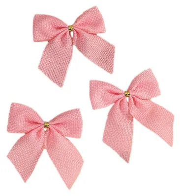 Produktbild von Schleifen Weihnachtsbaum 10 Stück Rosa, 7 x 7,5 cm