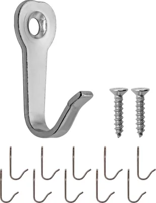 Produktbild von 'FUXXER® - 10x Klassische Garderoben-Haken, Kleider-Haken, Metall-Haken, Bilder-Haken, silber'