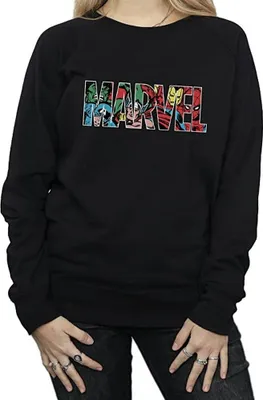 Produktbild von Marvel Comics - Sweatshirt für Damen BI1946 (M) (Schwarz)
