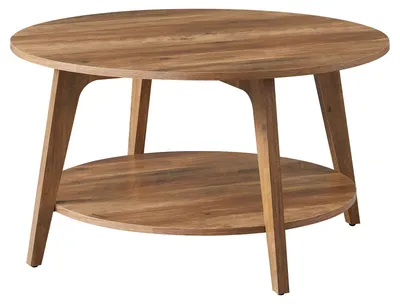Productafbeelding van Salontafel met 2 plateaus - diameter 80 cm, hoogte 45 cm