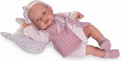 Produktbild von Antonio Juan Babydoo Posturitas Puppe Mit Weste 50 Cm Rosa Rosa One Size