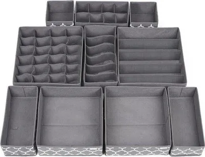 Produktbild von 10-teiliges Lade-Organisationsset - Praktische Aufteilung - Ideal für Kleidungslagern