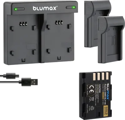 Produktbild von 1x Akku + Lader für Panasonic BLF19E DMC-GH3 GH4 DC-GH5 G9 BLF19 2040 mAh
