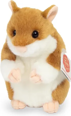 Zdjęcie produktu dla Chomik Teddy Hermann, przytulanka, miękka zabawka, pluszowa zabawka, zwierzątko, plusz, beżowy / biały, 16 cm, 926580