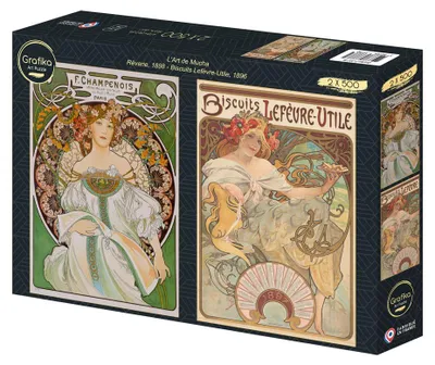 Produktbild von Grafika Puzzle - Mucha Kunst Puzzle 500 Teile - Lernspielzeug