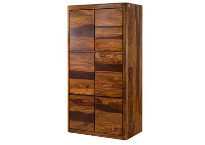Immagine prodotto di MASSIVMOEBEL24 | Armadio in legno di sheesham 105x60x200 Cerato marrone scuro TORONTO #265